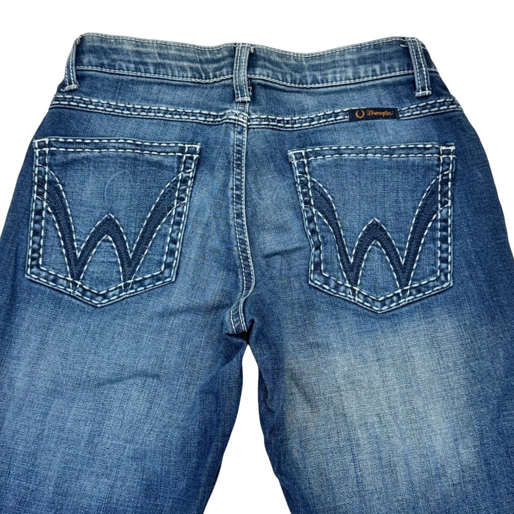 Wrangler Shiloh Ultimate Riding Jeans Womens 1x34 Blue Bootcut Dark Wash WRS40DR